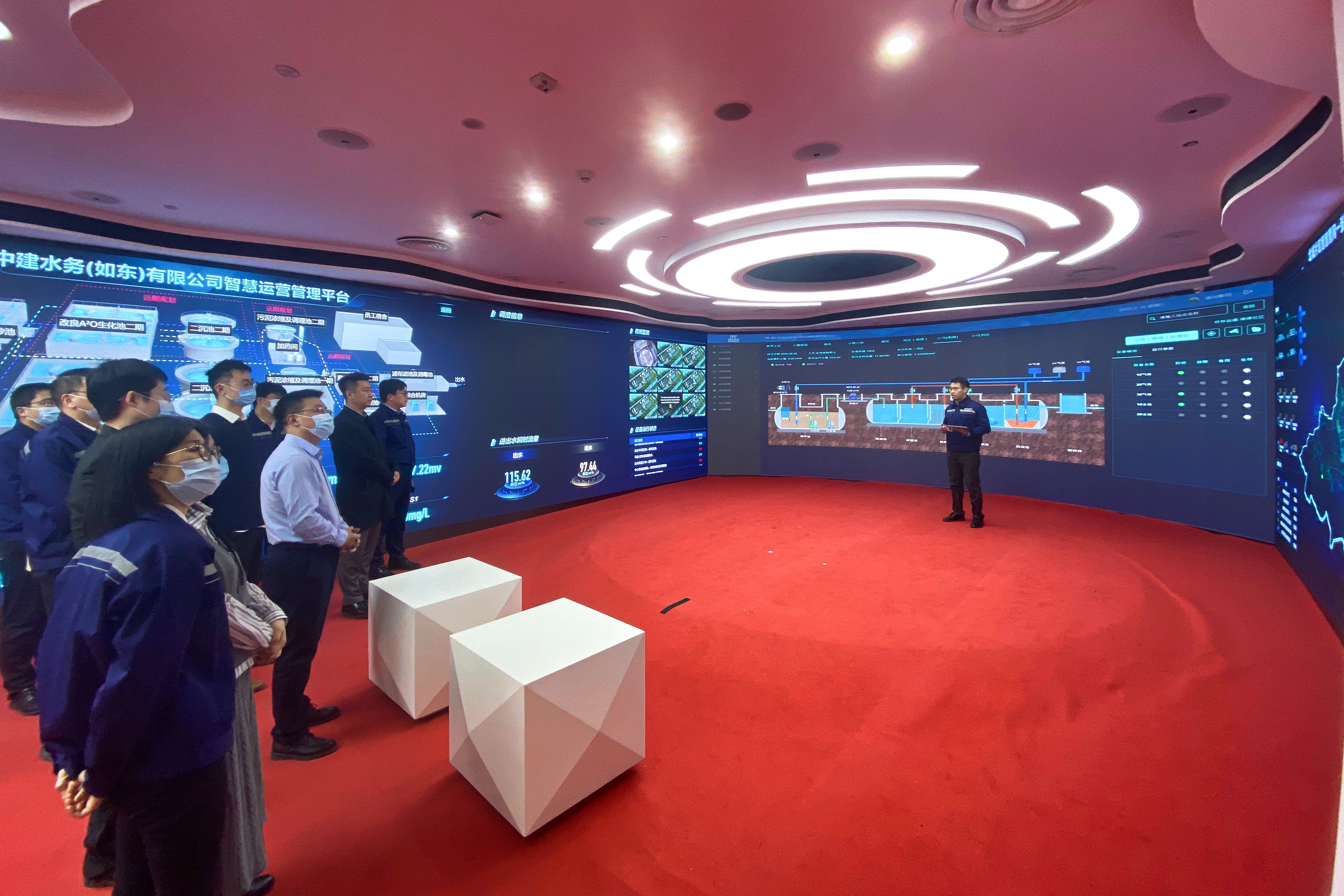 中建集团创新业务管理部副总经理赵岩一行赴中建生态环境调研创新业务